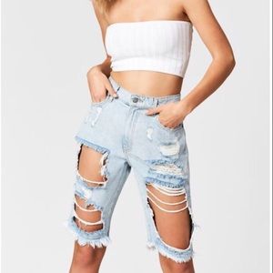 Carmar Denim Distressed Bermuda Shorts/Jorts